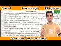 I Solved A 7th Grade Math Problem || class 7 exercise 10B RS agarwal || percentage 10b