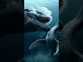 12m Pliosaur vs 14m Elasmosaurus! Epic Marine Reptile Battle 🦕💥 #shark #pterosaurus #facts