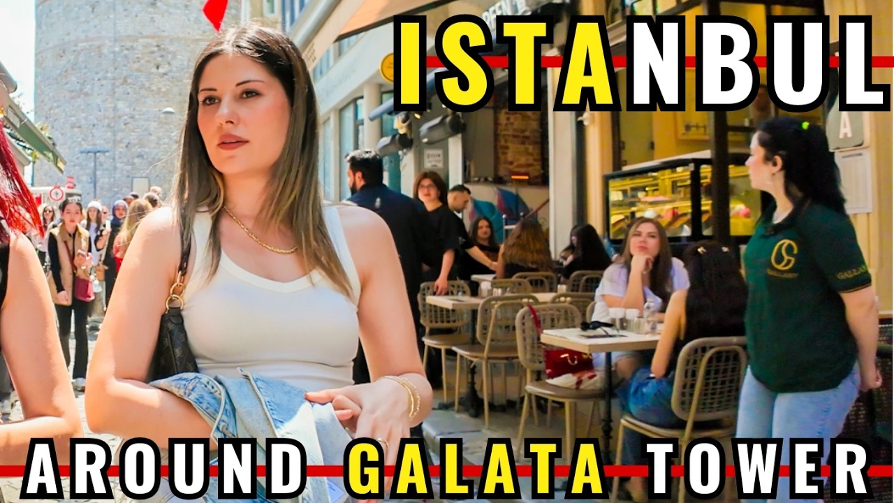 Istanbul Turkey 2026 4K Walking Tour | Galata Tower, Crowded Streets, Cafes & Real Istanbul Life