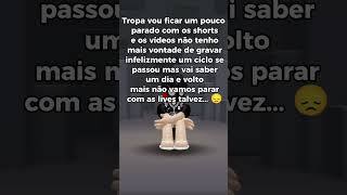 Mais um ciclo que passou...🥲 #roblox #fyb #triste #ultimomomento