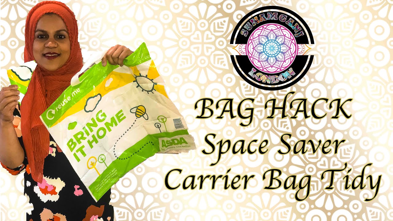 Carrier Bag Hack Easy Storage & keep tidy essential reuseable