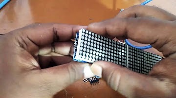 Arduino LED scrolling text message display  useing MAX7219 & 4 in one LED dot matrix