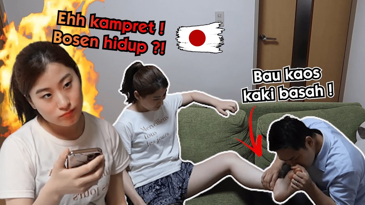 REAKSI ISTRI JEPANG CANTIK PAS PULANG KERJA DIBILANG BAU !