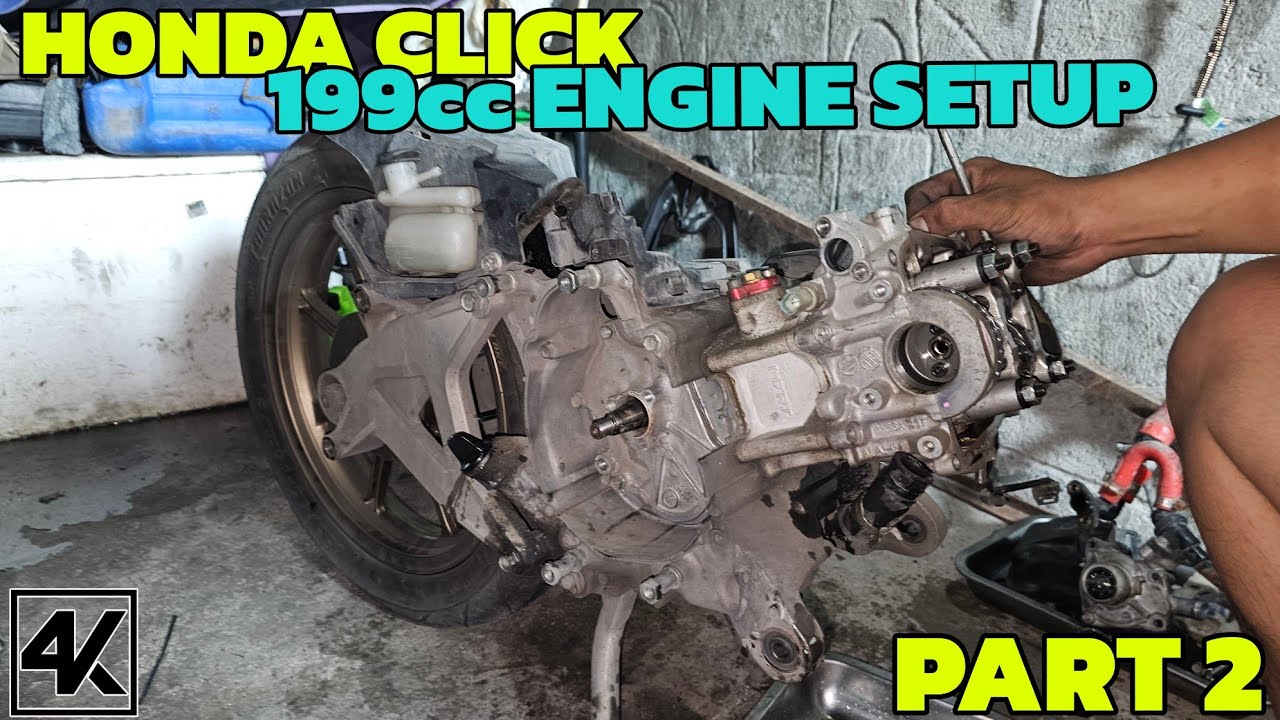 Honda Click 199cc Engine Setup - Kalas Makina sa Chasis Part 2 - Straight Ataka Build