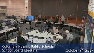 School Board Meeting October 24, 2017