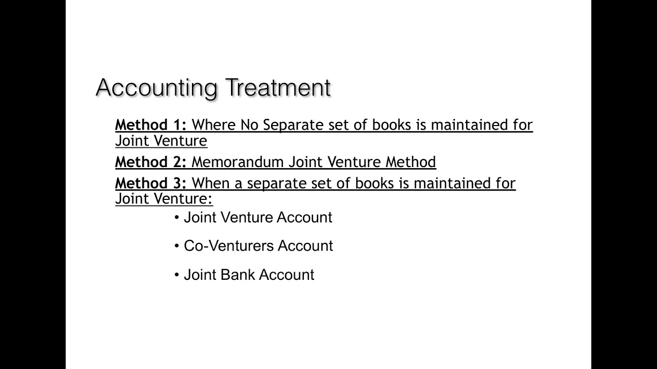 Joint Venture Journal Entries 1 YouTube