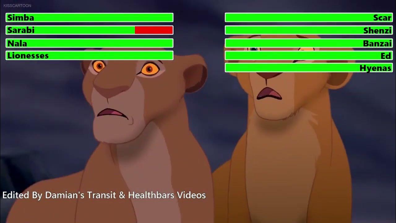 The Lion King Final Battle With Healthbars The Lion King (1994) Final Battle with healthbars 1/2 (9K Subscriber