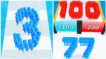 Crowd Number 3D vs Crowd Number Run 3D - ASMR Gameplay (New Update, Math Games)