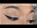 7 Ways to PERFECT WINGED EYELINER | Beginner Friendly | DisisReyReY