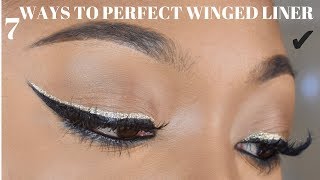 7 Ways to PERFECT WINGED EYELINER | Beginner Friendly | DisisReyReY