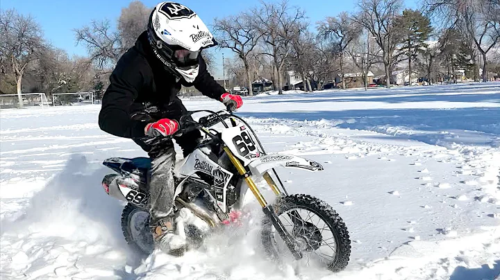 Dirt Bikes Riding In SNOW - Buttery Vlogs Ep124