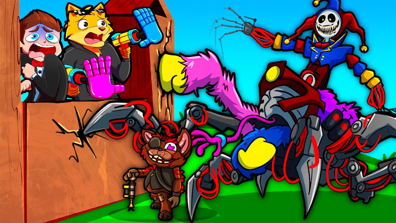 TUTTI I MOSTRI DI POPPY PLAYTIME 5 CONTRO BASI ADMIN GIGANTI SU GMOD CON MRDOMI! *BASE RAZZO?!*