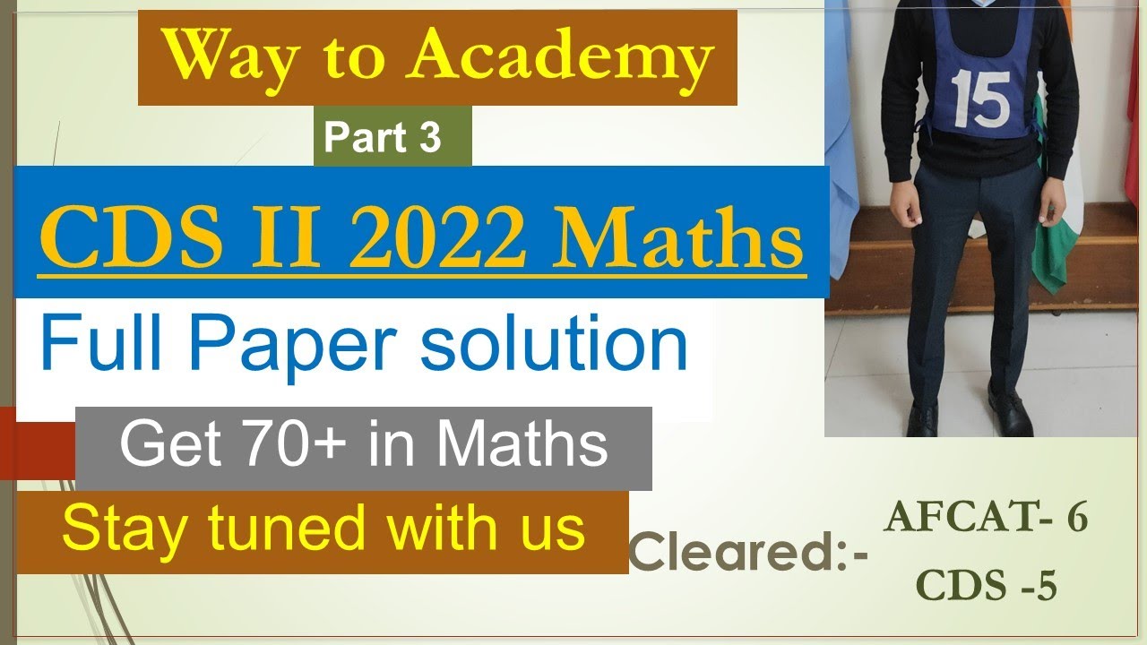 CDS 2 2022 MATHS(SET A) Paper Solution ( Part 3) with short tricks