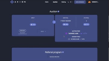 Axion Auction Day 8 (21 Nov 20) 16.7M Axion, 83.6ETH, 198k Axion/ETH!  Next Weeks MEGA Already 7.4B!