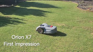 Sunseeker robot mower Orion X7 first impression.