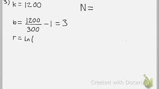 Math 109 : 5.1 #3 (College Algebra Tutorial : Logistic Functions)