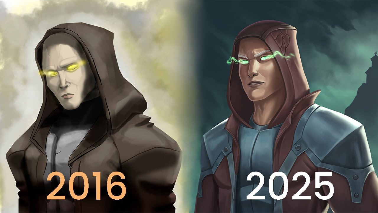 Redrawing my first digital art 9 years later - YouTube