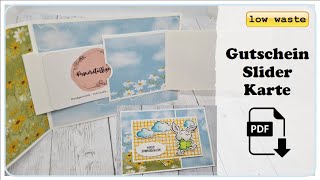 Funfold Gutschein Slider Karte | Geldscheinkarte | Wetterfest |Papieroptimiert | Tutorial deutsch