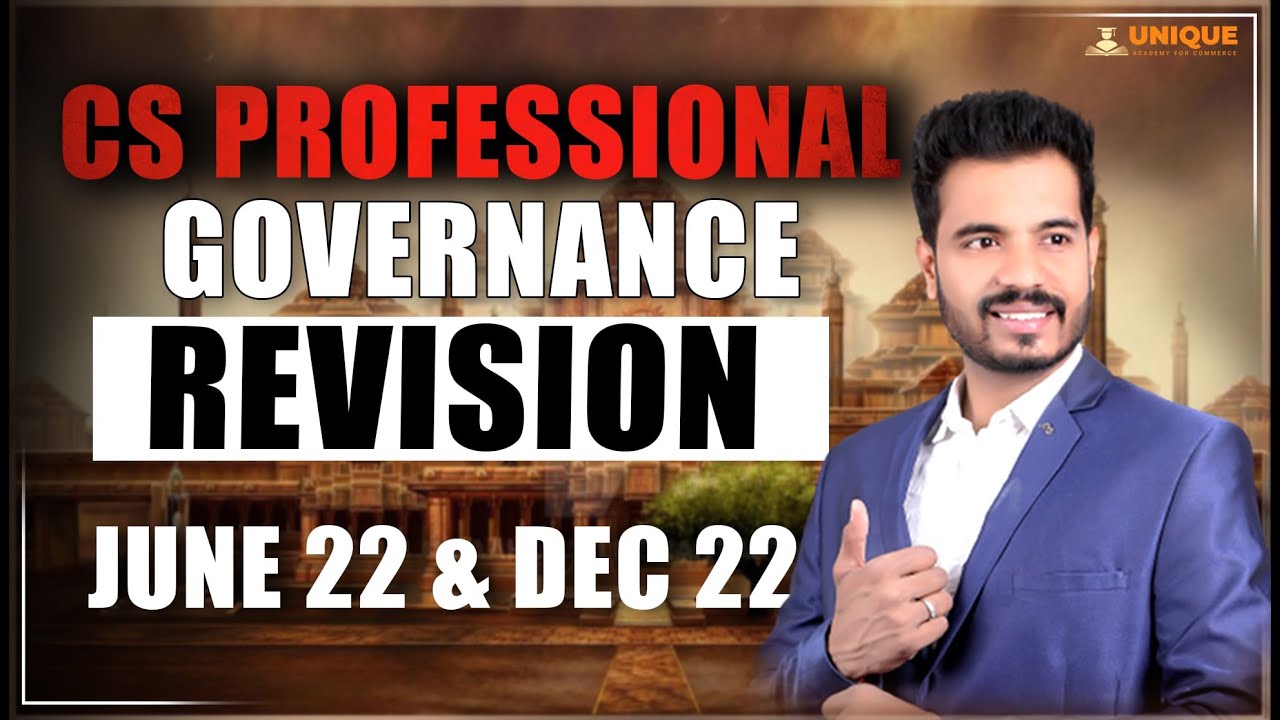 CS Professional Governance | Risk Management Revision Lecture 1 | CS ...