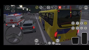 Night passenger bus driving || Aricanduva route || Proton bus simulator urbano