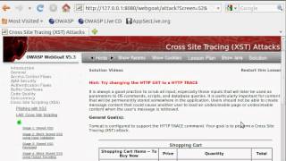 WebGoat 5.3 - Cross Site Tracing (XST) Attacks