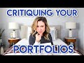 CRITIQUING YOUR PORTFOLIOS