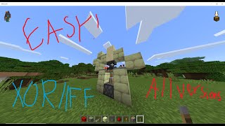 Minecraft 1-Wide XOR gate!! GREAT for resettable combination locks!! Bedrock/Java (Old video)