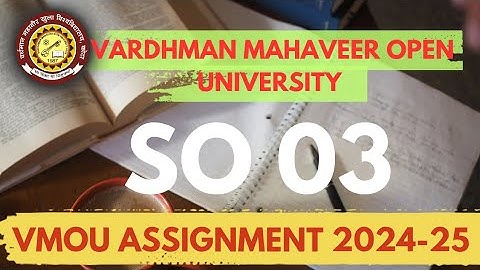 SO03 vmou assignment solved | vmou assignment so03 | vmou assignment solution | sociology assignment
