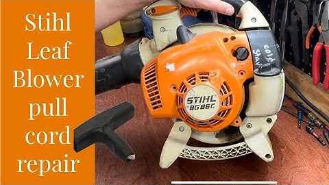 Leaf blower Pull Cord repair. Stihl BG86