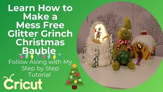 How to Make - MESS FREE GLITTER GRINCH CHRISTMAS ORNAMENT for Fun and Personal Use Only