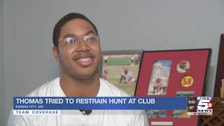 Son of Chiefs legend Derrick Thomas tried to restrain Kareem Hunt during alleged Kansas City assault