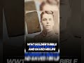 A WWI soldier's Bible that quite literally saved his life by stopping a bullet. #gospel #shorts