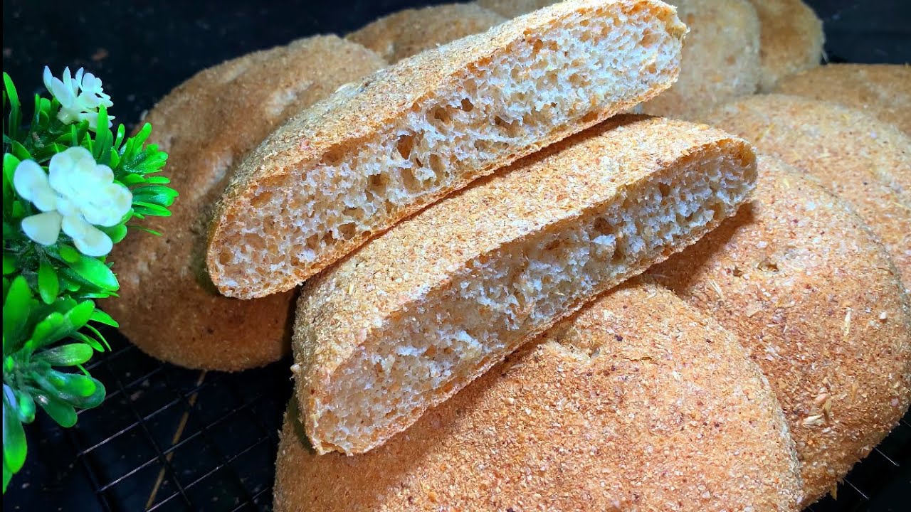 خبيزات بفرينه  القمح الكامل في الفرن بدون دلك ولا تعب مع جميع الأسرار للنجاح فيه💯