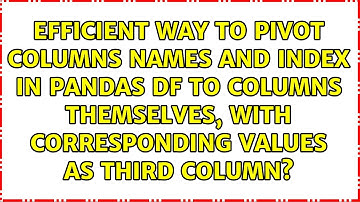 Efficient way to pivot columns names and index in pandas df to columns themselves, with...