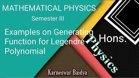 Examples on Generating Function for Legendre Polynomial