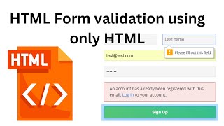 HTML Form validation using only HTML