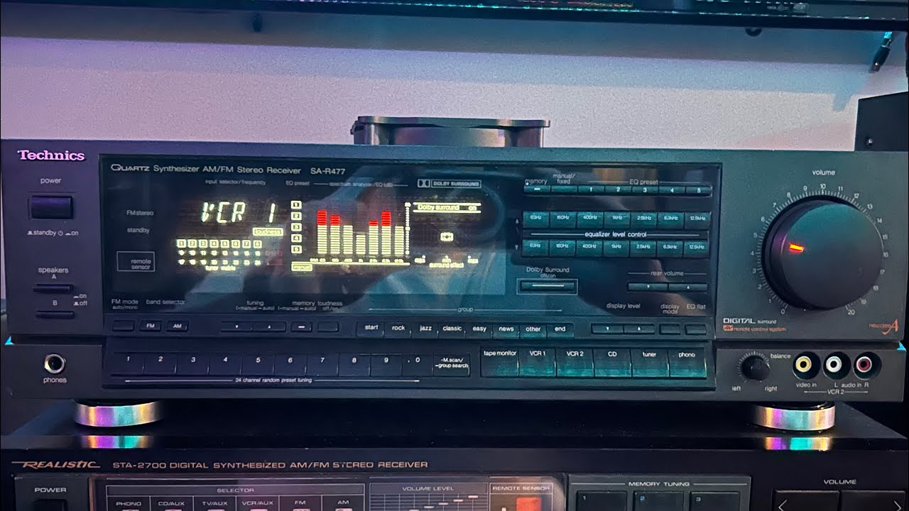 Technics SA-R477 100WPC Receiver from 1989 ADHD Eye Candy - YouTube