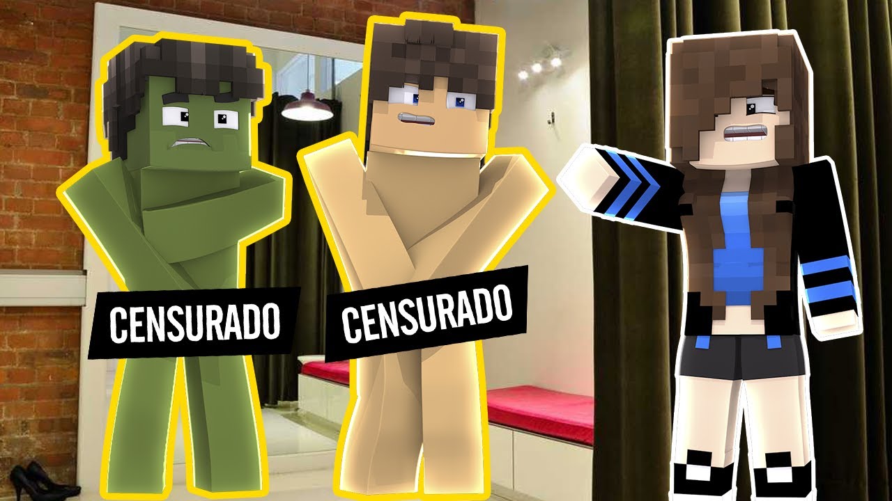 Espiei Meus Amigos No Provador Minecraft By Papile - espiei uma menina no provador roblox youtube