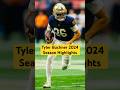 Tyler Buchner 2024 Season Highlights #notredamefootball #collegefootball #highlights #shorts