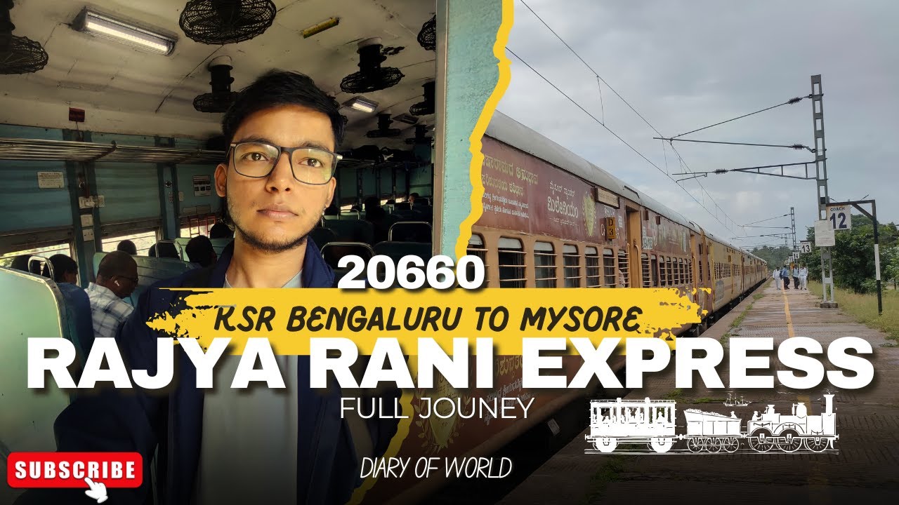 Rajya Rani Express Bangalore to Mysore full journey - YouTube