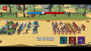 Level 11,359 to 11,360 Stick Army World War Strategy