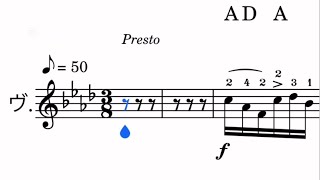 バイオリン 練習用楽譜】ローデ:24のカプリース18番 f moll Rode:24