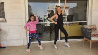 Mother & Daughter dancing the zumba Corona Virus dance
