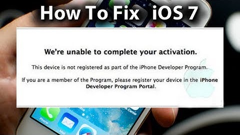 iOS 7 Error Fix - We