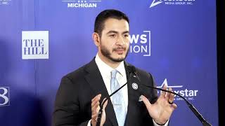 Abdul El-Sayed speaks after combative Senate debate with Mike Rogers