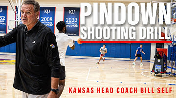 Bill Self | Kansas Basketball Pindown Shooting Drill on The Gun 14X Smart Pass