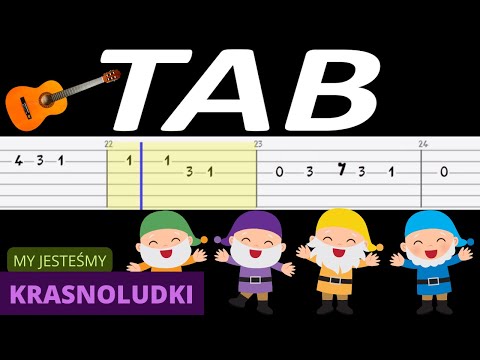 🎸 My jesteśmy krasnoludki - melodia TAB (gitara) 🎵 TABY I NUTY W OPISIE 🎼