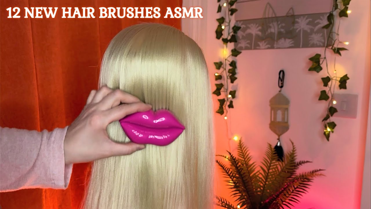 ASMR Whispered Hair Brushing & Brush Haul | Unique, Sparkly, Cute Brushes for Pure Relaxation