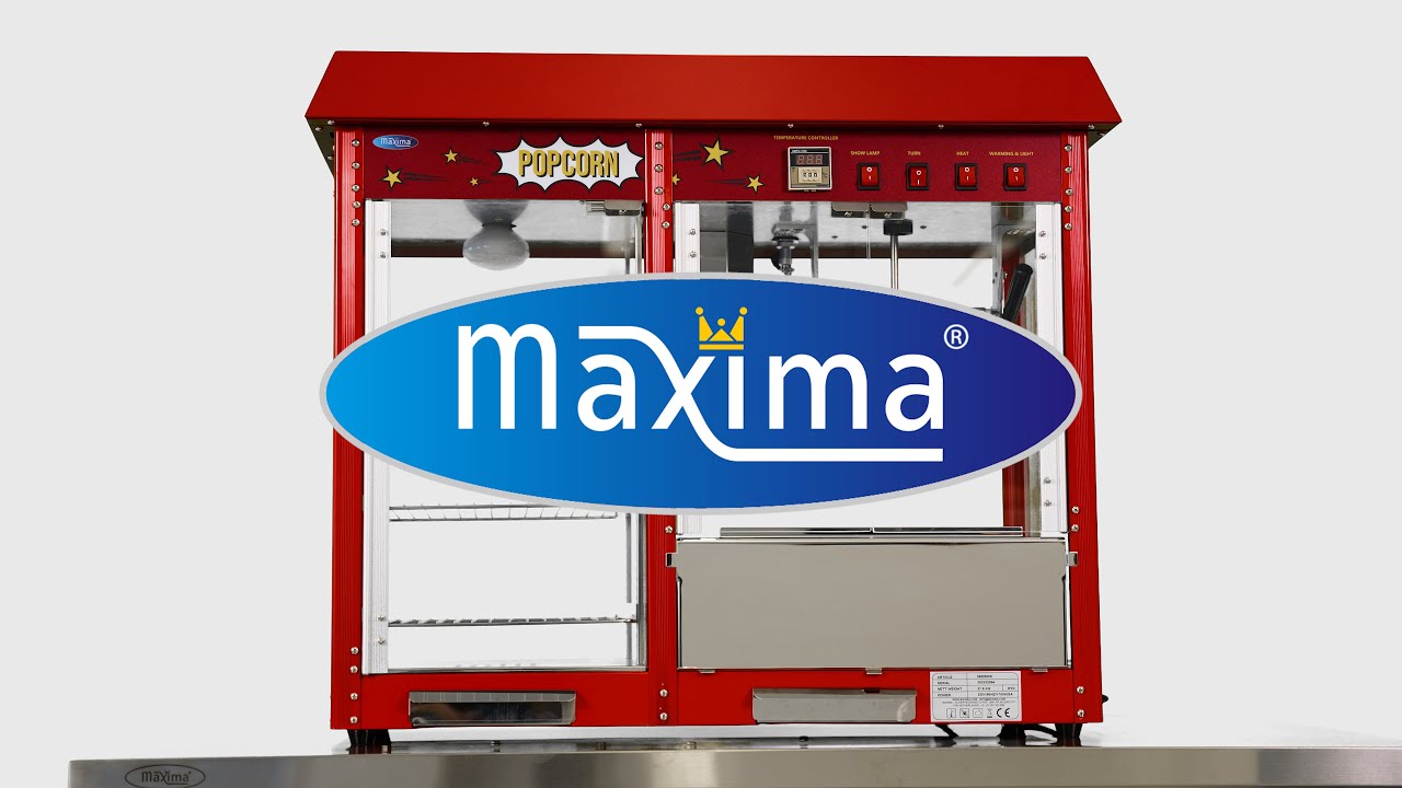 Maxima Popcorn Machine - 150gr - with Warming Showcase - Cleaning Instructions