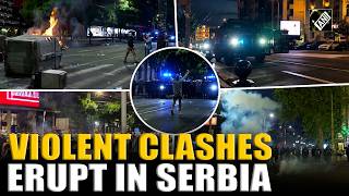 Clashes in Belgrade, Riot police confront Anti-Government protesters in Serbia